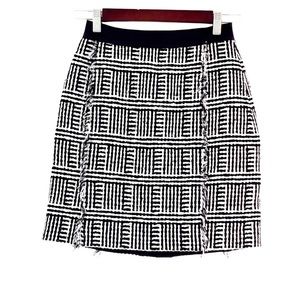 Proenza Schouler cotton black pattern skirt sz 0